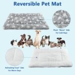 4 Pcs Dog Bed Mat Crate Pad Reversible Mat Machine Washable Bed Star Pet Sleeping Kennel Pad for Crate for Small, Medium, Large Dog(16 x 24 x 1.2 Inch,Gray) - Image 3