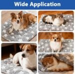 4 Pcs Dog Bed Mat Crate Pad Reversible Mat Machine Washable Bed Star Pet Sleeping Kennel Pad for Crate for Small, Medium, Large Dog(16 x 24 x 1.2 Inch,Gray) - Image 4