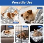4 Pcs Dog Bed Mat Crate Pad Reversible Mat Machine Washable Bed Star Pet Sleeping Kennel Pad for Crate for Small, Medium, Large Dog(16 x 24 x 1.2 Inch,Gray) - Image 5