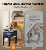 9L/2.38Gal Dog Water Fountain Elevated with 4-Height Adjustable Stand, FeelNeedy Large Pet Water Dispenser with Durable Ultra-Quiet Pump & 304 Stainless Steel Tray, Water Fountain for Dogs Indoor - Image 3