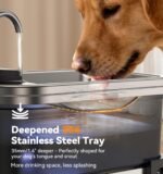 9L/2.38Gal Dog Water Fountain Elevated with 4-Height Adjustable Stand, FeelNeedy Large Pet Water Dispenser with Durable Ultra-Quiet Pump & 304 Stainless Steel Tray, Water Fountain for Dogs Indoor - Image 5