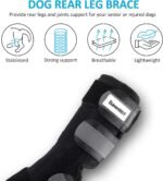 Dog Leg Braces for Back Legs,ACL Brace for Large Dogs Rear Legs, Joint Compression Warps Support for Hind Leg with Injury Sprain, Wound Care and Loss of Stability from Arthritis (1 Pair) - Image 4
