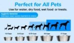 4 Pack - 6.75 Cup (1.6 Liter) Stainless Steel Dog Bowls – Metal Dog Food Bowls, Dog Water Bowls, Pet Feeding Bowls, Replacement Bowls for Raised Stands, Rust Resistant, Dishwasher Safe - Image 3