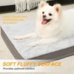 KSIIA Orthopedic Dog Bed for Small Dogs with Waterproof Lining, Grey, 23x17 - Image 3