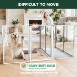 FXW AuraSpace Pro Clear Acrylic Indoor Dog Playpen, 40" H, 12 Panels - Image 3