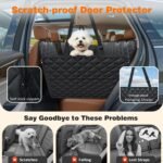 URPOWER 4 in 1 Dog Car Seat Cover for Back Seat, Waterproof Hammock - Image 3
