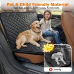 URPOWER 4 in 1 Dog Car Seat Cover for Back Seat, Waterproof Hammock - Image 5