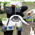 Dog Treat Pouch - 3 Ways to Wear Dog Treat Bag, Dog Training Treat Pouches for Pet Training with Clicker, Shoulder Strap, Adjustable Belt, Poop Bag Dispenser, Easily Carrying Kibble Snacks Pet Toys - Image 5