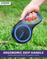 EMPEROR PETS 26.1 ft Retractable Dog Leash, for Dogs 10-110 lbs, Blue - Image 4