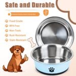 Stainless Steel Dog Bowls, 2 Pack, 29 oz Each, Non-Slip Base - Image 3