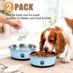 Stainless Steel Dog Bowls, 2 Pack, 29 oz Each, Non-Slip Base - Image 6