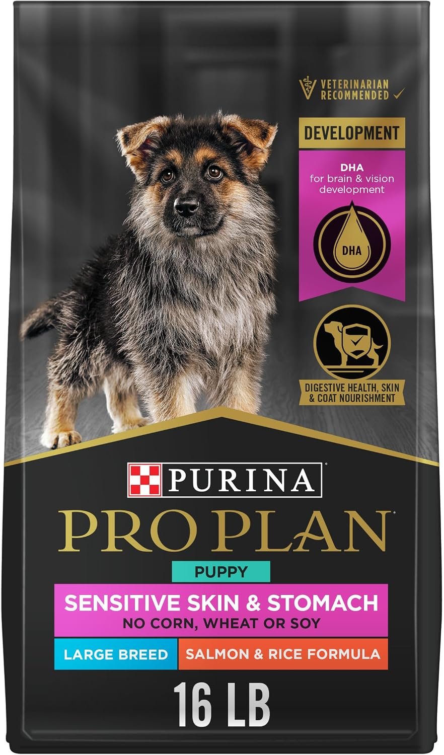 Purina Pro Plan Sensitive Skin & Stomach Puppy Dog Food, Large, 16 lb Bag Purina Pro Plan Sensitive Skin & Stomach Puppy Dog Food, Large, 16 lb Bag