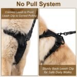 Dog Harness, No Pull Pet Vest for Large Dog, Easy On & Off, Black, Large - Image 3