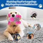 loncoldy Plush Chew Toys for Large Dogs, Tough Crinkle Stuffed Animal Squeaky Interactive Toys for Small Medium Large Dogs, Keep Them Busy, Big Pet Toys - Image 4