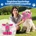 loncoldy Plush Chew Toys for Large Dogs, Tough Crinkle Stuffed Animal Squeaky Interactive Toys for Small Medium Large Dogs, Keep Them Busy, Big Pet Toys - Image 6