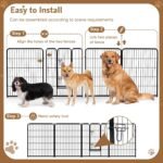 DUMOS Dog Playpen 40 Inch 8 Panels Indoor Outdoor Metal Pet Fence - Image 4