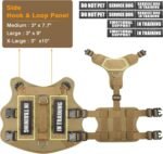 WINSEE Tactical Dog Harness with Dog Leash, Service Working MOLLE Vest with 10 Pet Patches for Large Dog, No Pull Military Harness and Backpack for Training Hunting Walking - Image 4