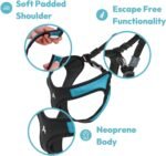 Gooby Escape Free Easy Fit Dog Harness, Step-in, Red, Medium - Image 4