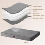 EHEYCIGA Orthopedic Dog Bed Large with Removable Washable Cover, 36IN Grey - Image 4