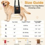 Vivifying Dog Lift Harness for Large Dogs, Flannel Rear Support Sling, L - Image 3