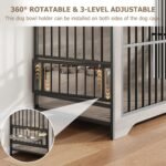 QUW 42" Modern Dog Crate Furniture, Wooden Dog Kennel, Grey - Image 4