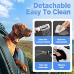 Hard Bottom Dog Car Seat Cover for Back Seat, PU Leather Dog Seat Extender - Image 4