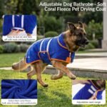 Dog Bathrobe, Super Absorbent for Small to Large Dogs, Dark Blue XL - Image 4