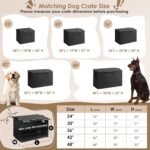 EHEYCIGA Dog Crate Cover 42 inch with Mesh, Waterproof Kennel Cover, Black - Image 4