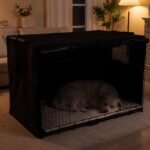 EHEYCIGA Dog Crate Cover 42 inch with Mesh, Waterproof Kennel Cover, Black - Image 6