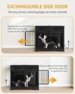 Hzuaneri 38.2 in Dog Crate Furniture with Storage & Power Indoor Dog Kennel - Image 5