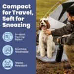 Travel Dog Bed, 42x30in, Foldable & Packable with Carry Bag, Grey - Image 7