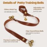 Kytely Leather Dog Doorbells to Go Outside, Brass Bells for Potty Training - Image 3