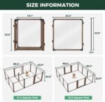 FXW AuraSpace Pro Clear Acrylic Indoor Dog Playpen, 24" H, 12 Panels - Image 9