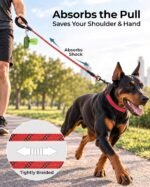 Taglory Rope Dog Leash for Medium Large Dogs, 6 FT Padded Handle, Red - Image 3