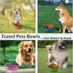 LAVAED 4 Pack Collapsible Dog Bowl Portable Foldable Travel Pets Bowls Cats Water Feeding Food Bowls Silicone Expandable Cup Dish Puppies for Walking Camping Outdoors with Carabiner Clip - Image 3
