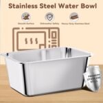10L No Spill Dog Water Bowl Stainless Steel for Messy Drinkers - Image 5