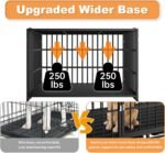 48 Inch Heavy Duty Dog Crate with Wheels,Indestructible Escape-Proof Dog Kennel with Locking Latch and Double Door,Extra Large XL XXL Crate Indoor for Large and Medium Dog with Removable Tray - Image 3