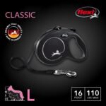 FLEXI® Classic Tape Retractable Dog Leash, Large, 16 ft - Black - Image 3