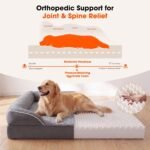 Waterproof Orthopedic Dog Bed for Extra Large Dogs with Bolster - Image 2