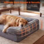 Waterproof Orthopedic Dog Bed for Extra Large Dogs with Bolster - Image 4