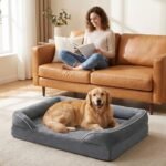 Waterproof Orthopedic Dog Bed for Extra Large Dogs with Bolster - Image 6