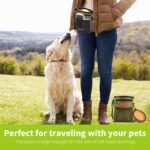 Dog Treat Training Pouch with Built-in Poop Bag Dispenser, Army Green - Image 4