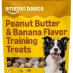 Amazon Basics Peanut Butter & Banana Flavor Training Treats for Dogs, 1 lb. Bag (16 oz) (Previously Wag)