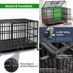 NUGRIART 48 inch Heavy Duty Indestructible XL Dog Crate for Large Dogs - Image 4