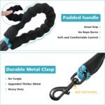 Rttochfy Rope Dog Leash 2/4/5/6/8/10 FT with Comfortable Padded Handle and Highly Reflective Threads for Small Medium and Large Dogs Heavy Duty (1/2"-5 FT, Blue) - Image 3