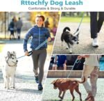 Rttochfy Rope Dog Leash 2/4/5/6/8/10 FT with Comfortable Padded Handle and Highly Reflective Threads for Small Medium and Large Dogs Heavy Duty (1/2"-5 FT, Blue) - Image 5