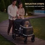 ELEMARA Large Dog Stroller with Walk-in Ramp, up to 110 lbs – Heavy Duty Dog Stroller for Large Dogs & 2 Medium Dogs, All-Terrain Wagon for Senior, Injured & Post-Surgery Pets - Image 9