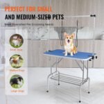 VEVOR 36 x 24 Inch Pet Grooming Table, Foldable, 2 Height Adjustable Arms, No-Sit Haunch Holder with Grooming Loop, 330LBS Static Weight Capacity, for Small & Medium Dogs - Image 4