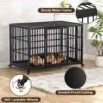 VERIFURTY 48" Heavy Duty Dog Crate for Large Dogs, XXL Metal Kennel - Image 5