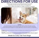 Deep Cleaning Dog Eye Wipes - 100 Dog Tear Stain Remover Pads - Image 5